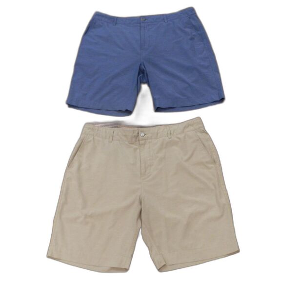 Faherty All Day Shorts Blue Khaki Men's Size 35 lot of 2 - Picture 1 of 4